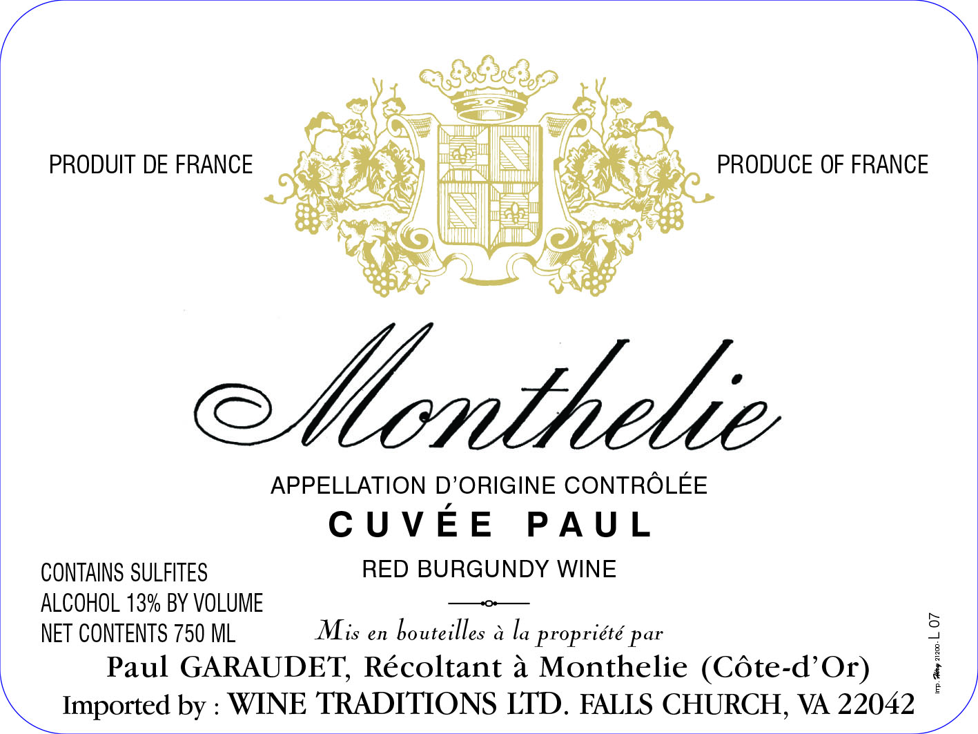 Domaine Paul Garaudet - Wine Traditions ltd